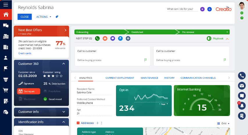 Freedom UI Designer-Contact next best offer